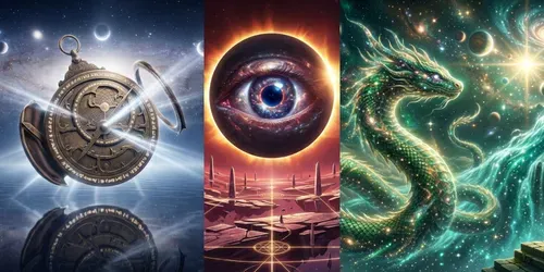 Cosmic Fate Stellar Alignment Art Prompts generated by gemini-image