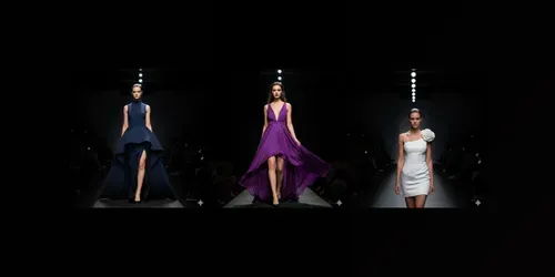 Cinematic Fashion Runway Models generated by gemini-image