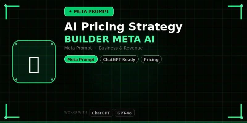 Pricing Strategy Builder Meta Ai generated by undefined