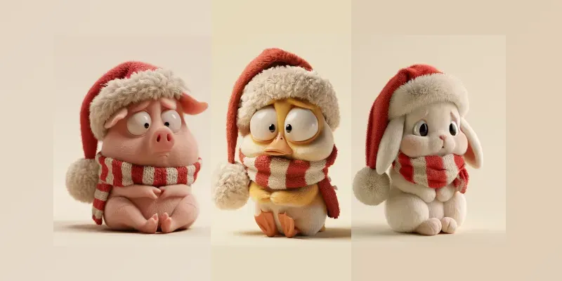 Holiday Animal Characters For Pod