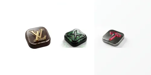 Luxury 3D Brand Icons Logos generated by gemini-image