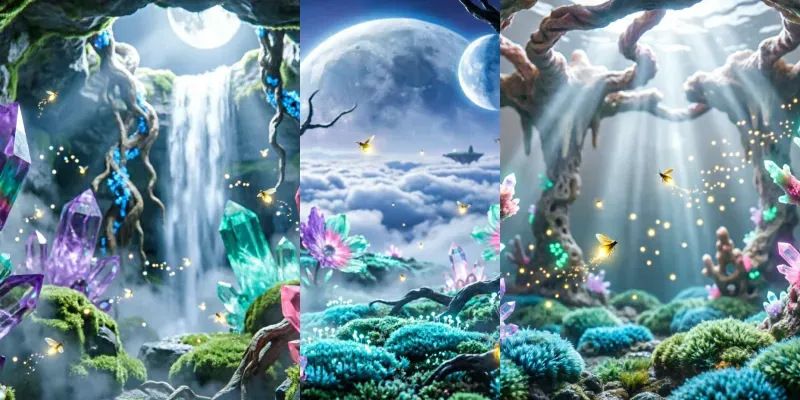 Mystical Luminescent Worlds Collections generated by undefined