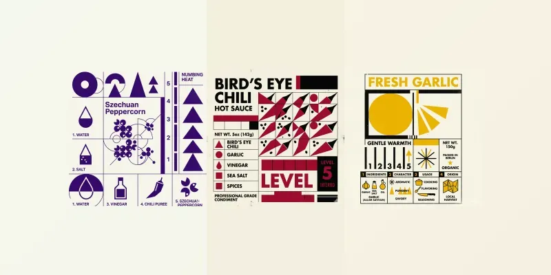 Chili Sauce Brand Label Infographics generated by undefined