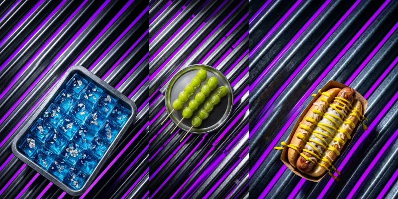 Corrugated Cyber Purple Food Stages generated by undefined