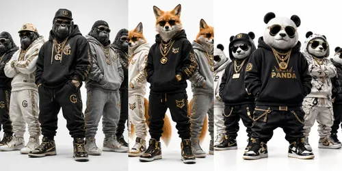 Luxury Streetwear Animal Crews generated by chatgpt-image