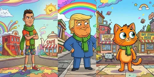 Whimsical Cartoon Characters generated by gemini-image