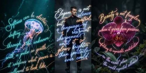 Luminous Text Web Poster Art generated by gemini-image