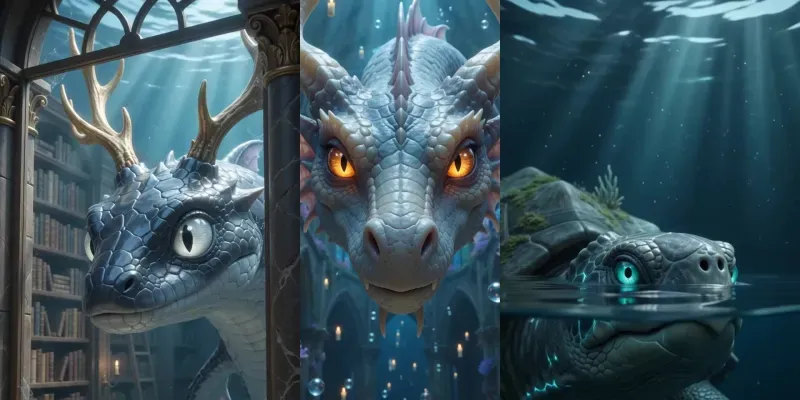 Aquatic Monster Fantasy Videos generated by undefined