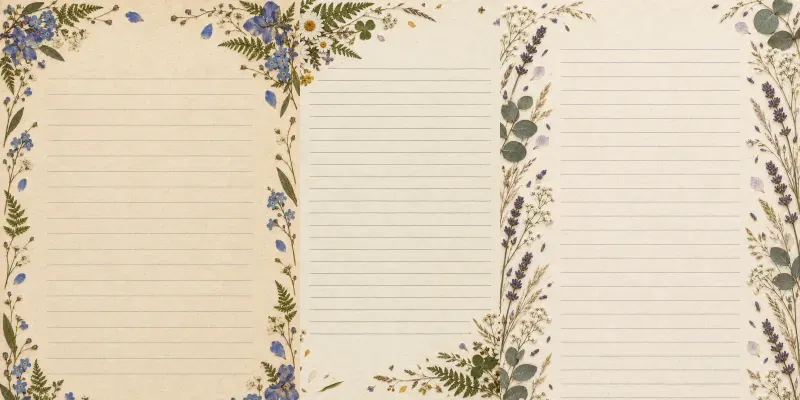 Pressed Botanical Journal Pages generated by undefined