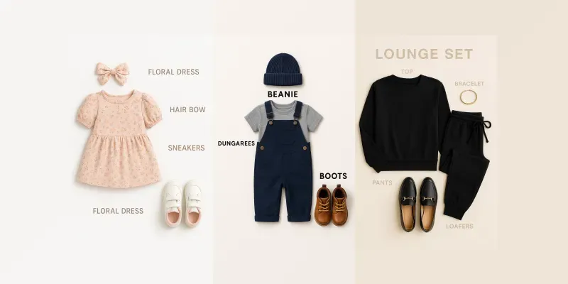 Flat Lay Fashion Collages generated by undefined