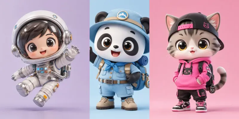 Big Head Miniature Characters generated by undefined