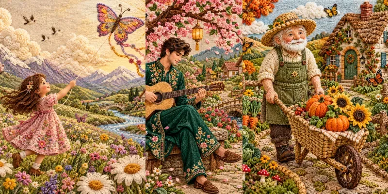 Whimsical Embroidered Worlds