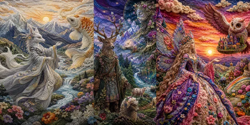 Dreamwoven Fiber Fantasy Art generated by undefined
