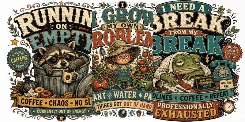 Vintage Funny Character Tshirts generated by undefined