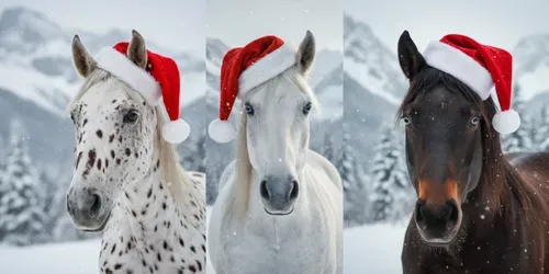 Xmas Horse Portraits generated by gemini-image