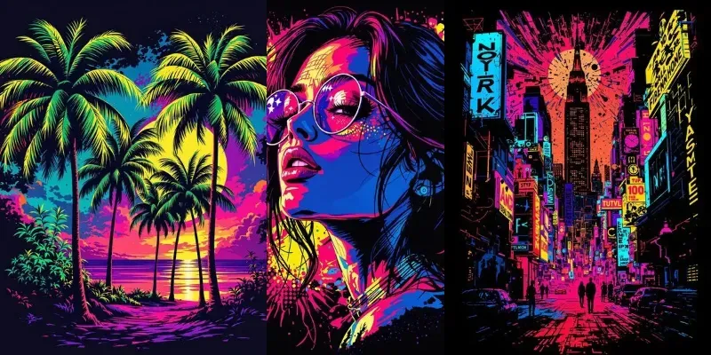 Neon Tshirt Print Designs generated by undefined
