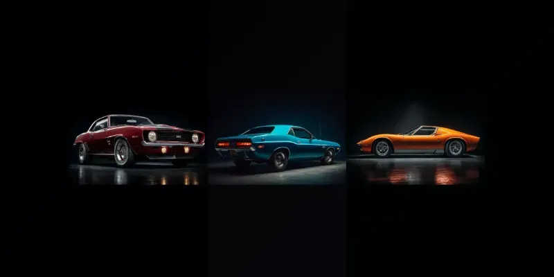 Cinematic Classic Cars Hero Photos generated by undefined