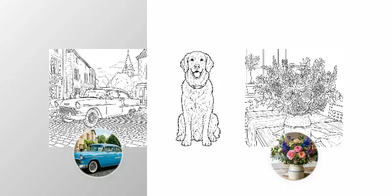 Photos To Coloring Book Pages generated by undefined