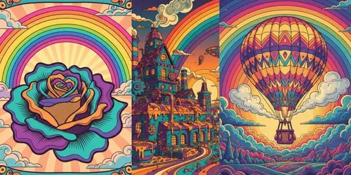 Retro Surreal Pop Art Dreamscapes generated by gemini-image