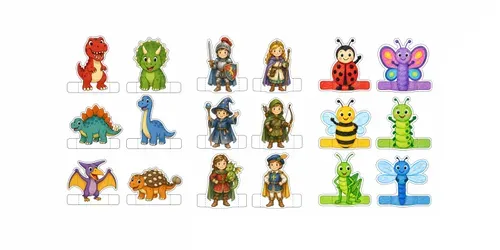 Cute Finger Puppet Cutout Sheets generated by chatgpt-image
