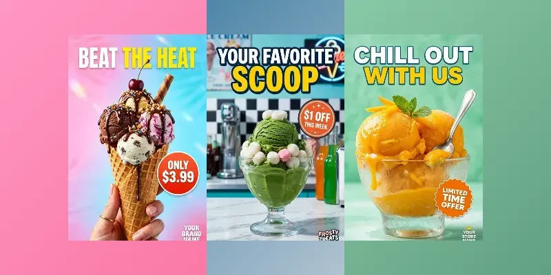 Ice Cream Frozen Treats Ads