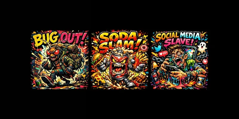 Bold Graffiti Cartoon Poster Generator generated by undefined