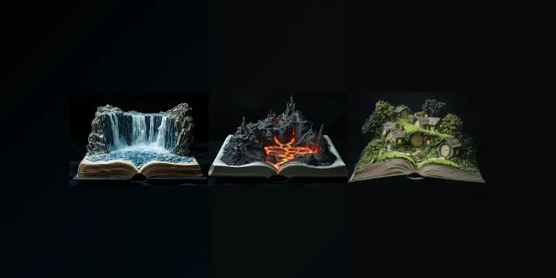 Book Landscape Dioramas generated by undefined