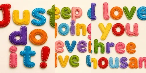 Playful Handmade Felt Art Typographies generated by chatgpt-image