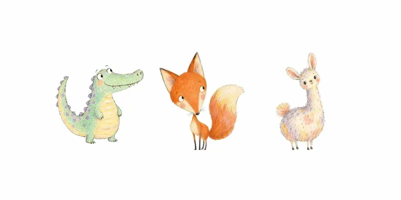 Quirky Ink Watercolor Kids Book Art