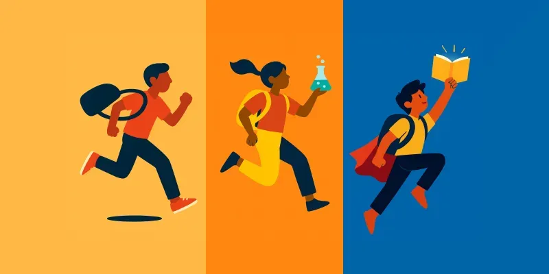 Student Hero Mascots Flat Vector generated by undefined
