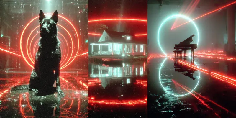 Cinematic Neon Scifi Film Stills generated by undefined