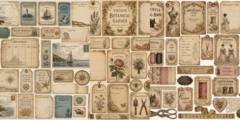 Vintage Ephemera Journal Kits generated by undefined