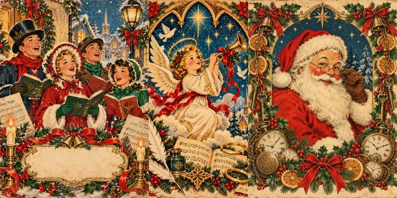 Vintage Christmas Journal Cover Designs
