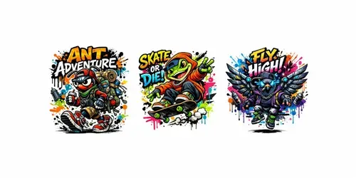Urban Graffiti Character Tshirt Packs generated by chatgpt-image