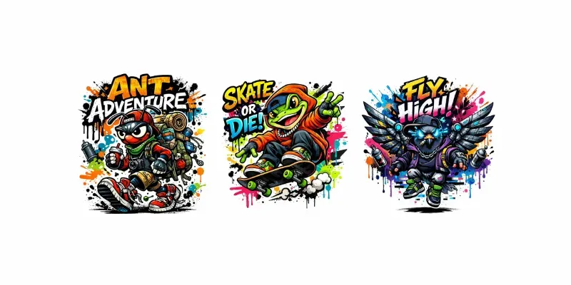 Urban Graffiti Character Tshirt Packs generated by undefined