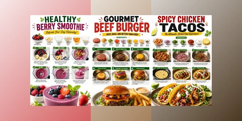 Professional Recipe Infographic Creators generated by undefined