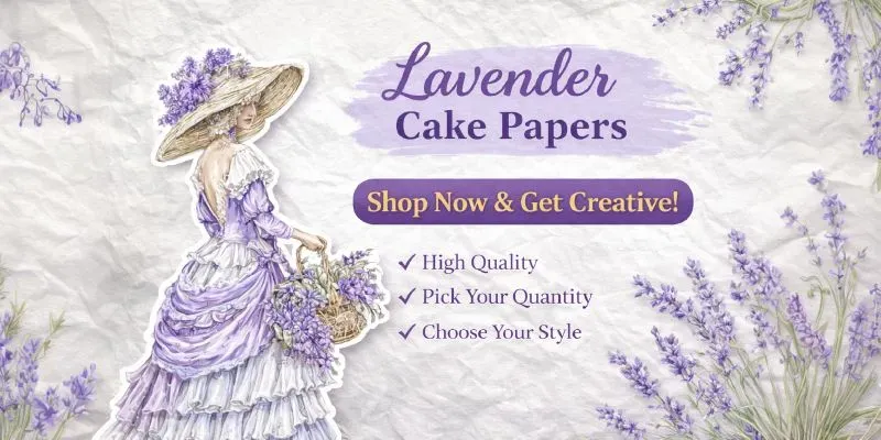 Summer Lavender Cake Plain Papers generated by undefined