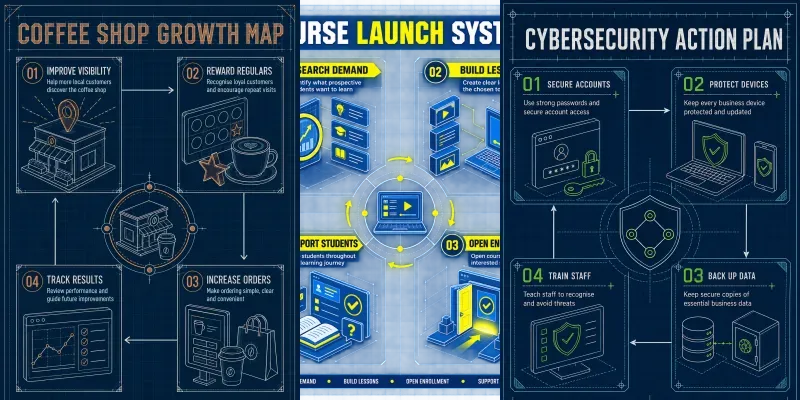 Blueprint Business Infographics generated by undefined