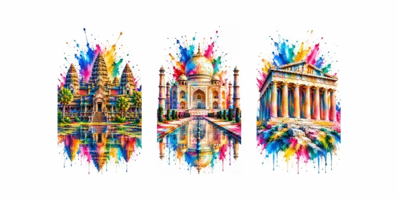 Premium Abstract Landmark Wall Art