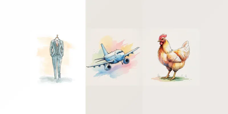 Minimalist Watercolor Doodle Art generated by undefined