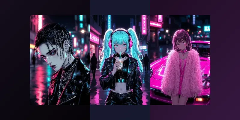 Neon Goth Tokyo Nights generated by undefined