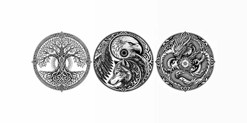 Circular Tattoo Emblem Generator generated by undefined