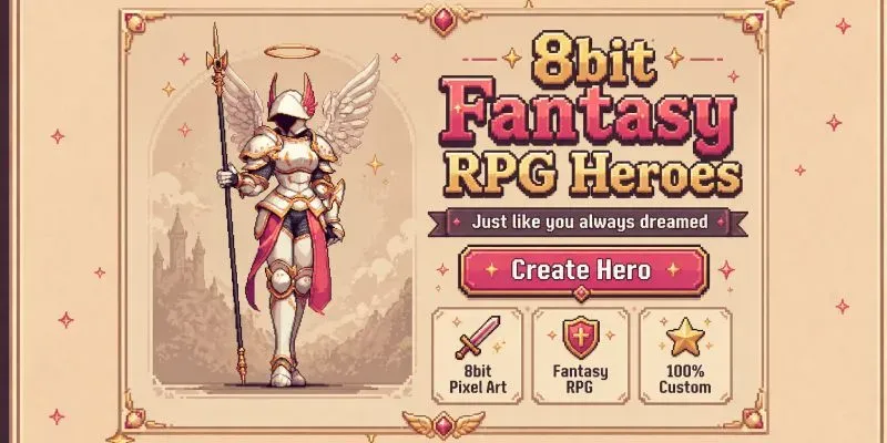 8bit Fantasy RPG Heroes generated by undefined