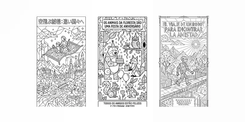 Customized Neo Geometric Line Storybooks generated by undefined