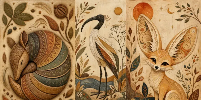 Handcrafted Storybook Animal Emblems generated by undefined