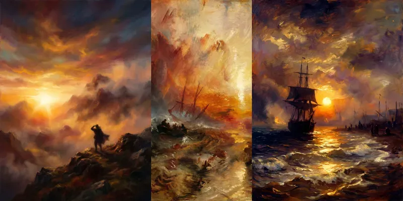 Golden Turner Style Oil Paintings generated by undefined
