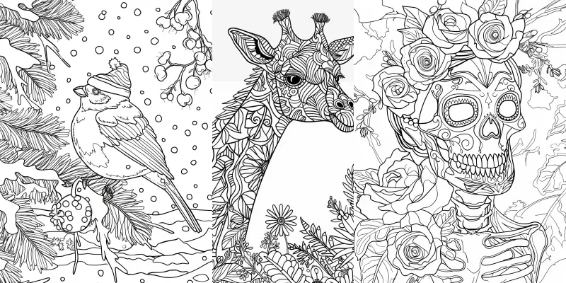 Professional KDP Coloring Book Line Art generated by undefined
