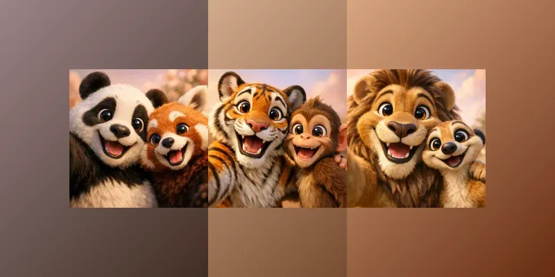 3D Animal Selfies generated by undefined