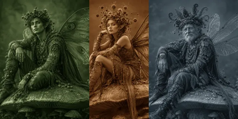 Monochrome Fae Muses generated by undefined