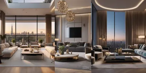 Luxury Interior Living Rooms generated by stable-diffusion